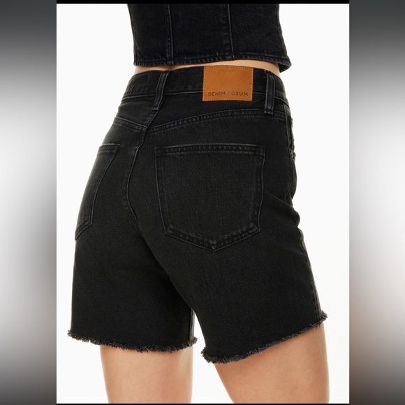 Denim Forum The Arlo High Rise Straight Shorts - Picture 3 of 7